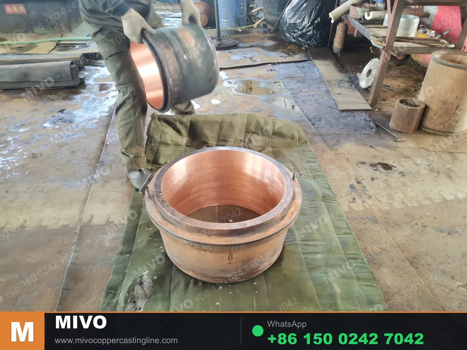 Casting component detail — copper billet mold